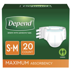 Depend® Maximum Incontinence Brief, Small / Medium