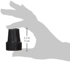 Drive Medical Cane Tip, 3/4 Inch Diameter, Black (2-Pack)