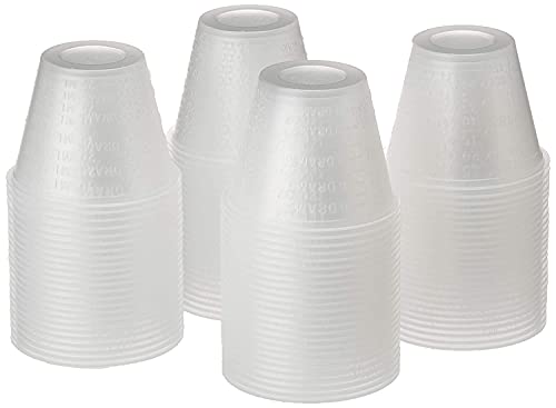 Dynarex 4258 Medicine Cup (Polyethylene), 100 Count, 1 Sleeve, Clear (4 Pack)