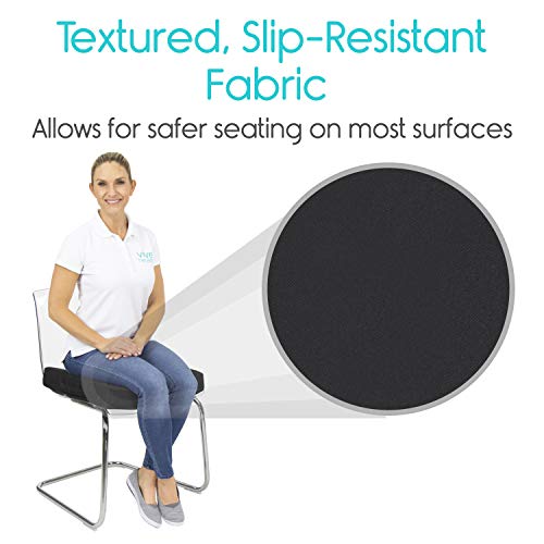 Vive Wheelchair Seat Cushion - Comfortable Back Pressure, Pain Relief - for Desk, Office, Car, Gaming Chair - Large, Soft Non-Slip Pillow for Coccyx
