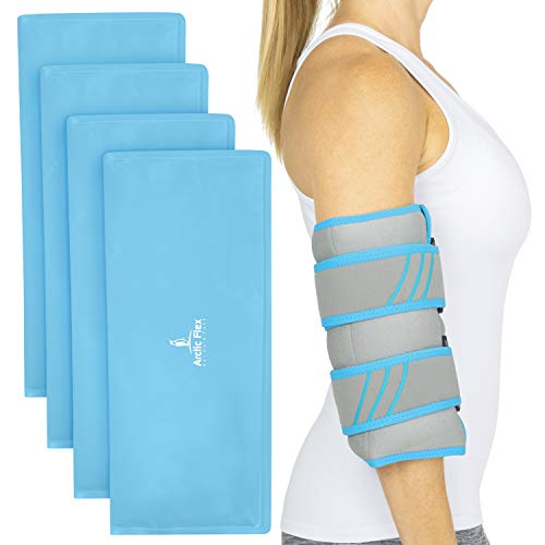 Arctic Flex Ice Packs for Injuries Reusable - Flexible Hot Cold Packs -  Therapy Gel Ice Wrap with Straps - Ankle, Elbow, Knees, Foot, Hip Arm, Back