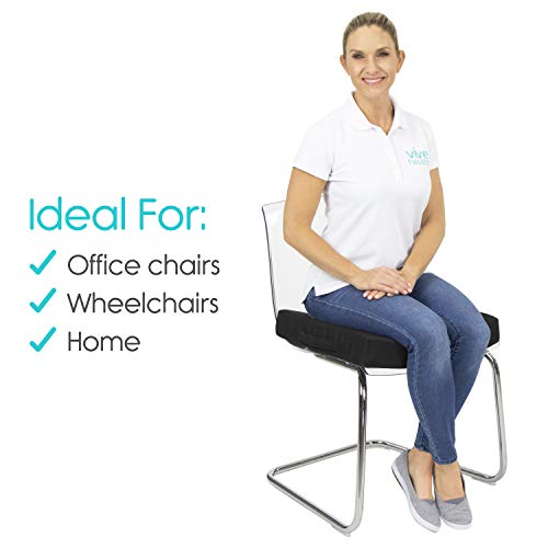 Wheelchair Gel Seat Cushion - Back Support Comfort and Pain Relief Vive
