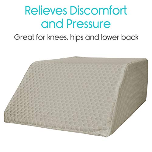 Xtra-Comfort Leg Elevation Pillow - Wedge Elevator Support Cushion for  Sleeping, Swelling - Elevated Prop Up Position, Back Pain, Foot Rest,  Sciatica - Knee Elevating Incline Memory Foam (Brown) 