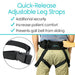 Vive Transfer Belt with Leg Loops - Medical Nursing Safety Gait Assist Device - Bariatrics, Pediatric, Elderly, Occupational and Physical Therapy - Long Strap and Quick Release Metal Buckle - 52 Inch