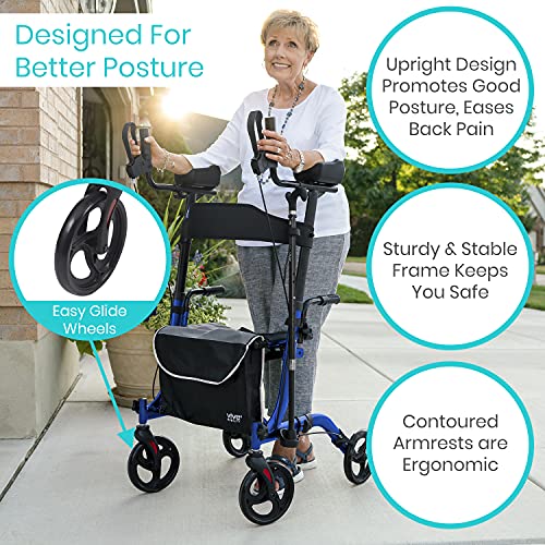 Upright Walker Rollator - Vive - Wasatch Medical Supply