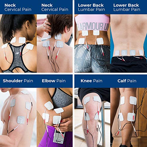 Vive Stim Machine Portable Muscle Stimulator - Digital TENS Unit Electrode  Pad Device - Electrotherapy Massager for Neck, Back, Nerve and Sciatica