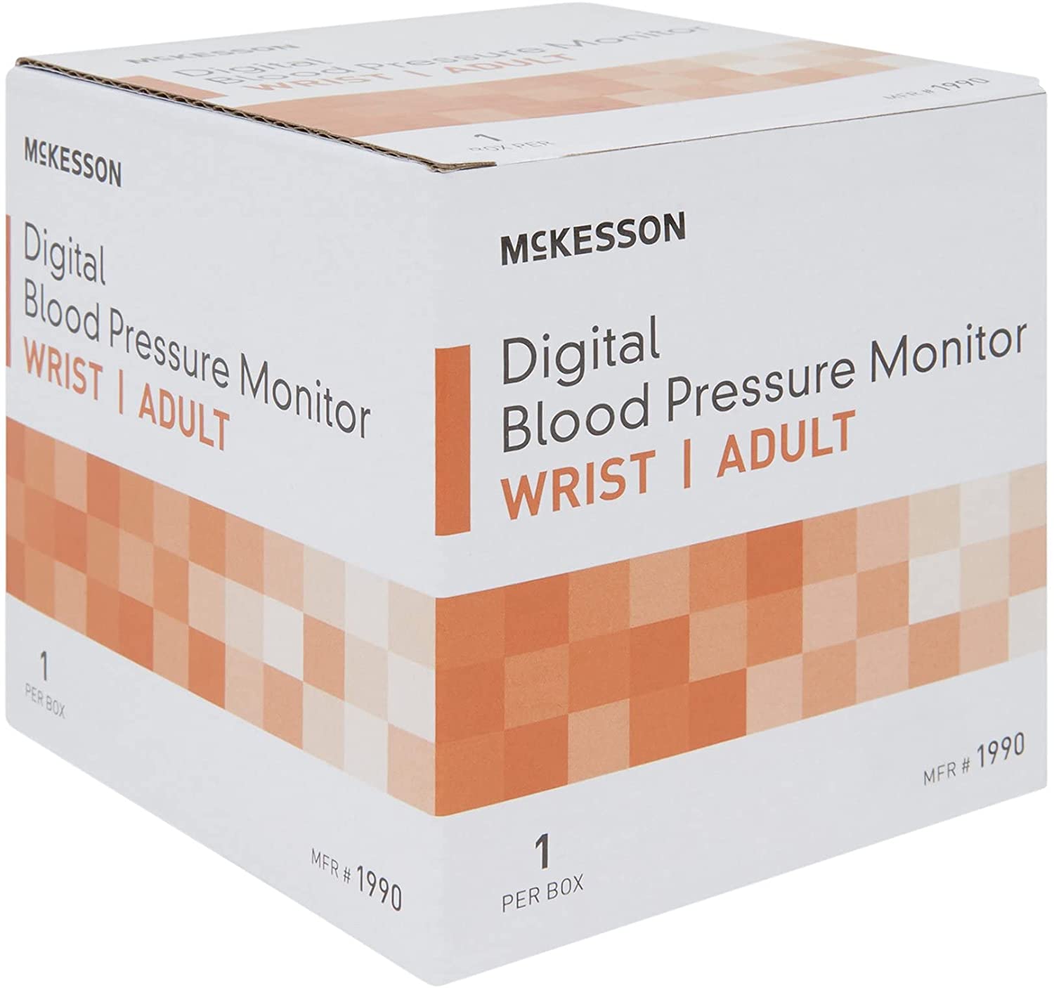 McKesson Adult Wrist Automatic Digital Blood Pressure Monitor, One Size  Fits Most