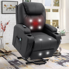 BLACK Reclining Lift Chair - Yeshomy - Wasatch Medical Supply