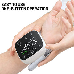 Portable Rechargeable Digital Blood Pressure Wrist Monitor with Carrying Case