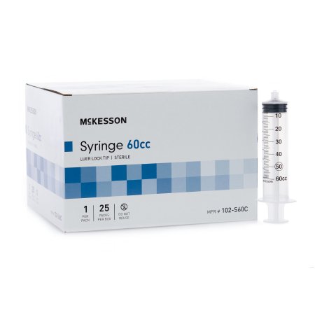 McKesson Sterile 60 ML Syringe Luer Lock Tip