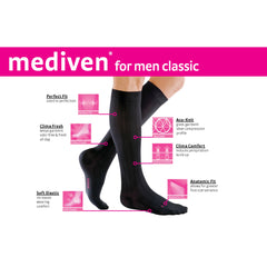 mediven for men classic 20-30 mmHg Calf High Closed Toe Compression Stockings