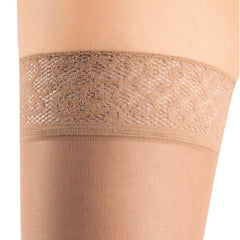 mediven sheer & soft 8-15 mmHg Thigh High w/Lace Silicone Topband Closed Toe Compression Stockings