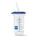 60 Each-Case / Clear W/Blue Lid / 16.000 OZ Nursing Supplies & Patient Care - MEDLINE - Wasatch Medical Supply