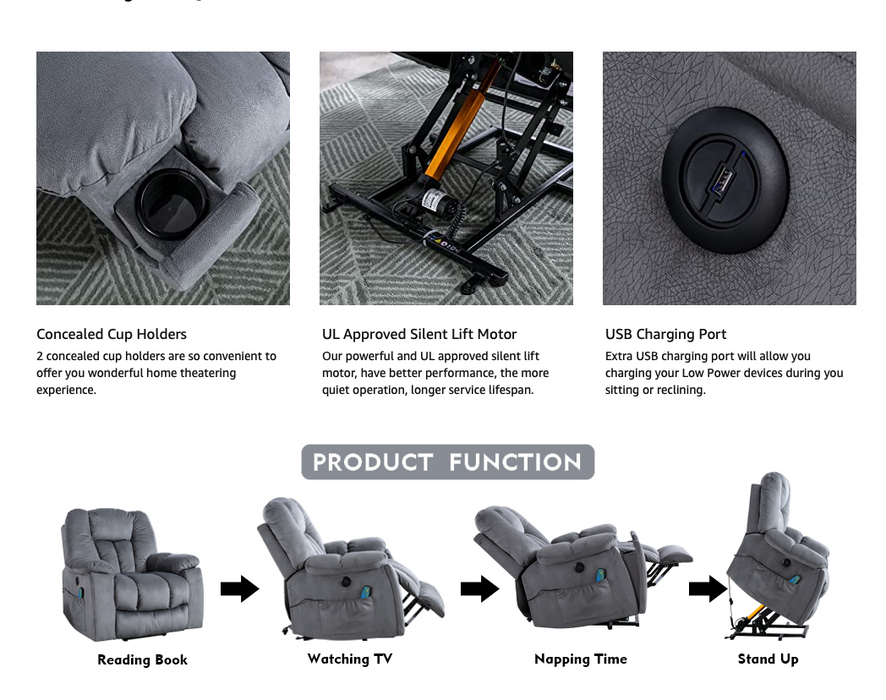 Reclining Lift Chair - Canmov - Wasatch Medical Supply