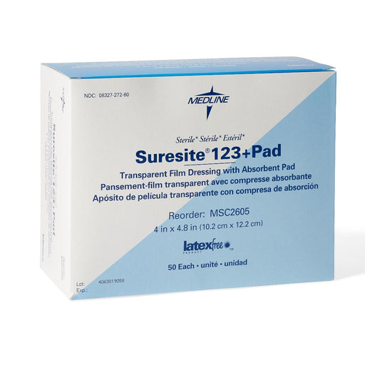 50 Each-Box / Max: 7 Day: Check Drainage / Pad Wound Care - MEDLINE - Wasatch Medical Supply