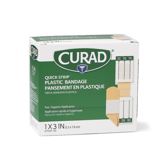 100 Each-Box / Natural / Adhesive Bandage Wound Care - MEDLINE - Wasatch Medical Supply