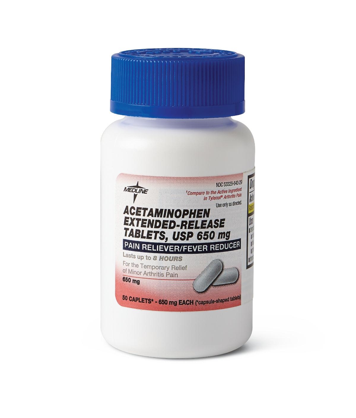 1 Bottle-Bottle / Oral / 650 mg Pharmacy - MEDLINE - Wasatch Medical Supply
