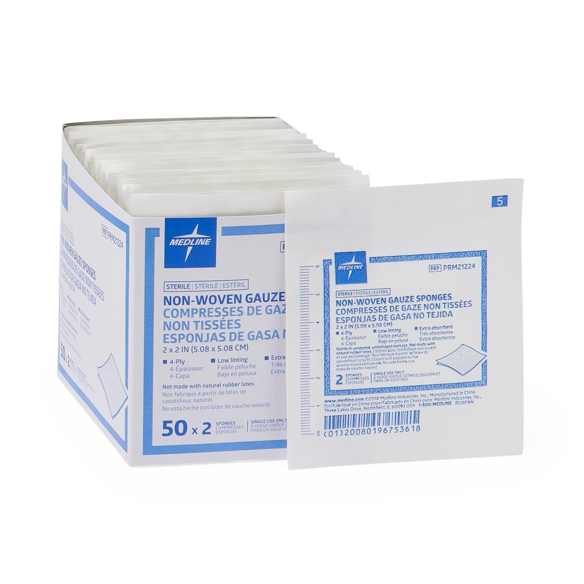 1500 Pack-Case / Non-Woven / 2.00000 IN Wound Care - MEDLINE - Wasatch Medical Supply