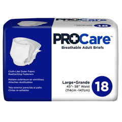 ProCare Unisex Adult Incontinence Brief, Heavy Absorbency, Blue, Large