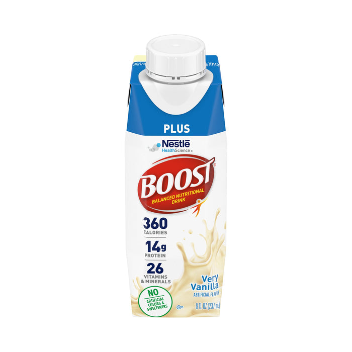 Boost Plus® Vanilla Oral Supplement, 8 oz. Carton | Case-24 | 1178526_CS