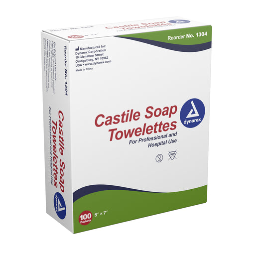 dynarex® Scented Castile Soap Towelettes, Individual Packets | Box-100 | 689284_BX