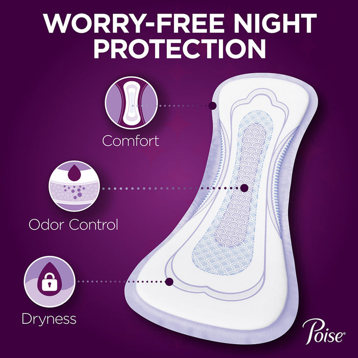 Poise® Overnight Ultimate Bladder Control Pad, 16.2-Inch Length