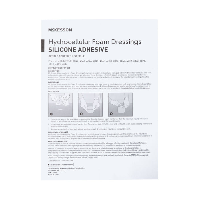 Wound Care>Wound Dressings>Foams - McKesson - Wasatch Medical Supply