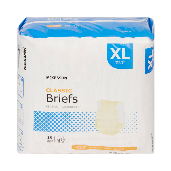 McKesson Classic Light Absorbency Incontinence Brief, Extra Large