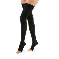 duomed advantage 15-20 mmHg Thigh High w/Beaded Topband Open Toe Compression Stockings