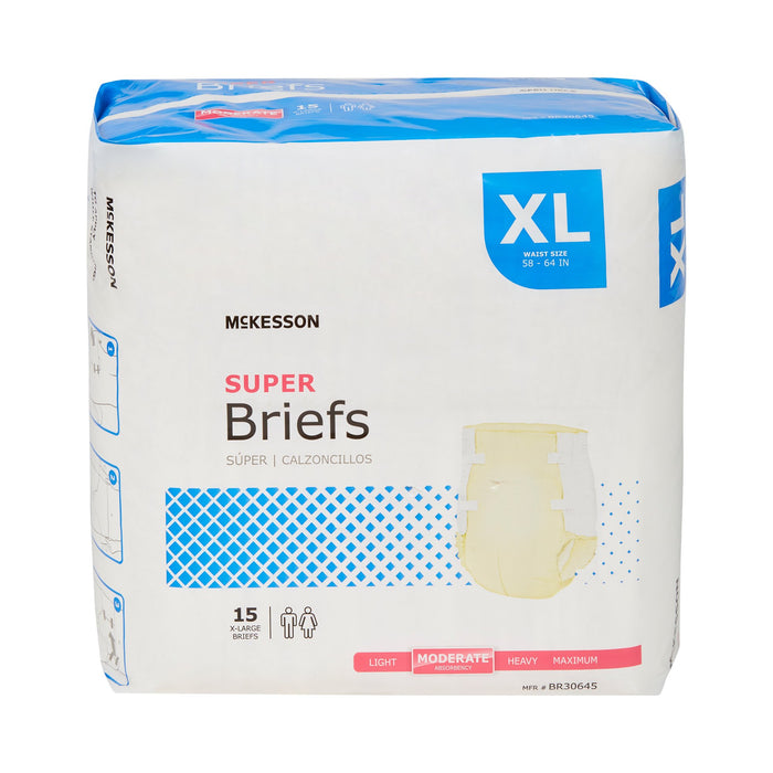 McKesson Super Moderate Absorbency Incontinence Brief, Extra Large