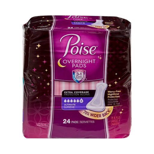 Poise® Overnight Ultimate Bladder Control Pad, 16.2-Inch Length | Pack-24 | 1052687_PK