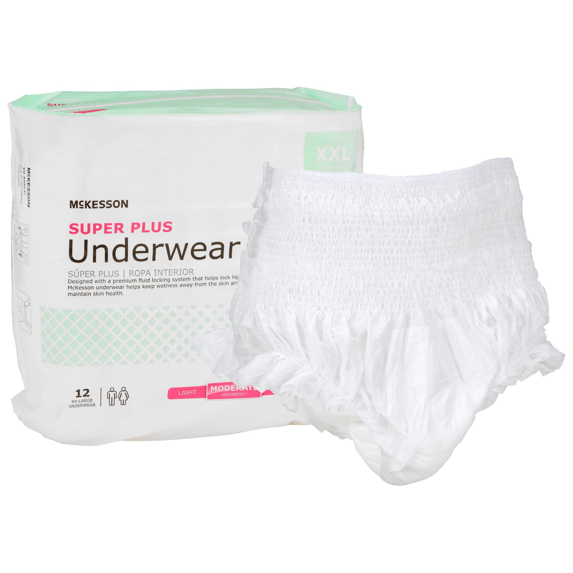 Simplicity Unisex Adult Disposable Underwear, Pull On, Moderate Absorbency