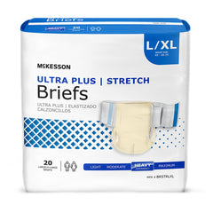 McKesson Ultra Plus Stretch Heavy Absorbency Incontinence Brief, Large / Extra Large | Bag-1 | 884169_BG