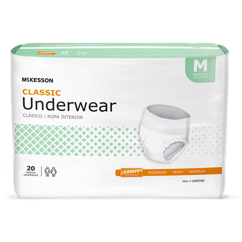McKesson Classic Light Absorbent Underwear, Medium | Bag-1 | 884177_BG