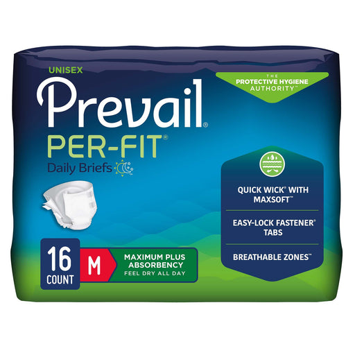 Prevail® Per-Fit® Maximum Incontinence Brief, Medium | Case-96 | 554689_CS