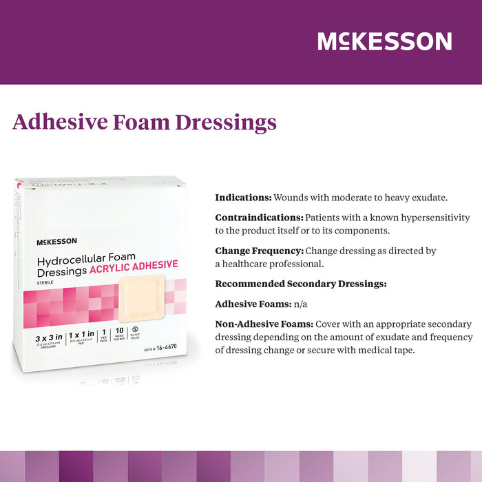 Wound Care>Wound Dressings>Foams - McKesson - Wasatch Medical Supply