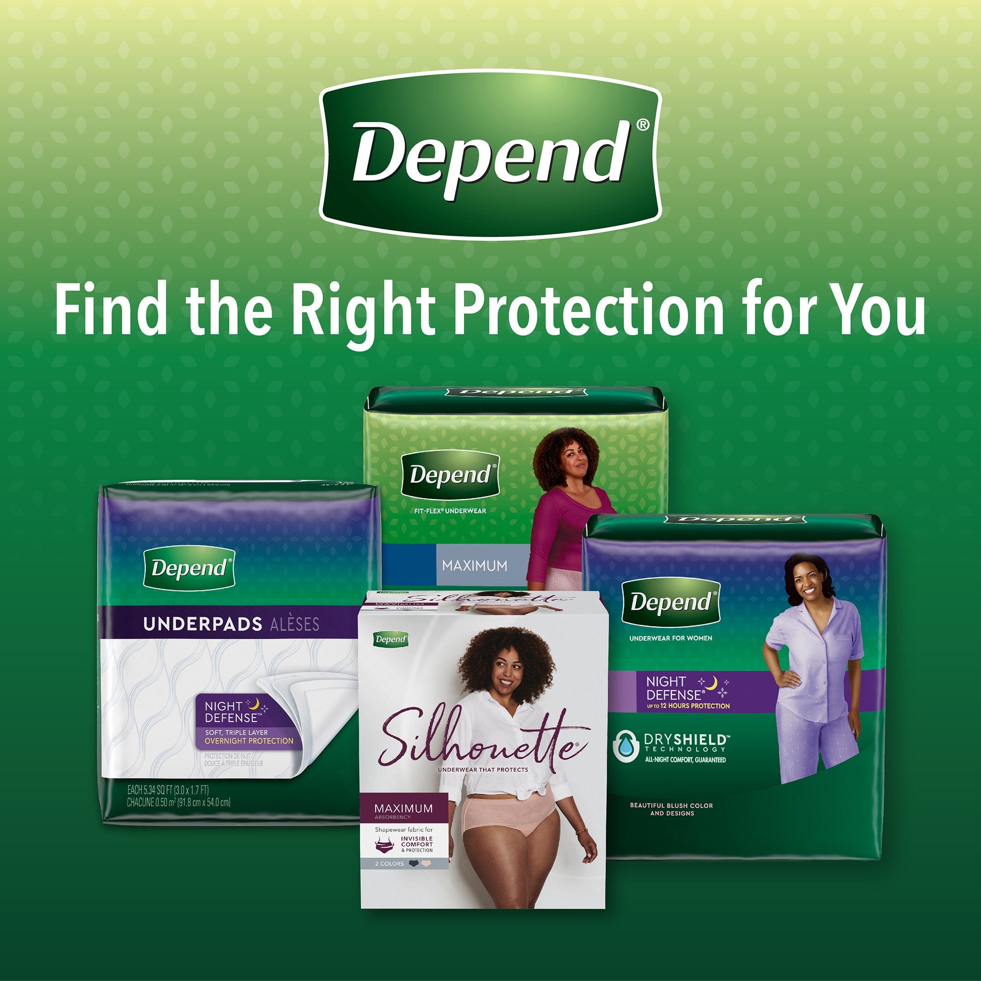 Depend® FIT-FLEX® Womens Absorbent Underwear, Medium, Tan