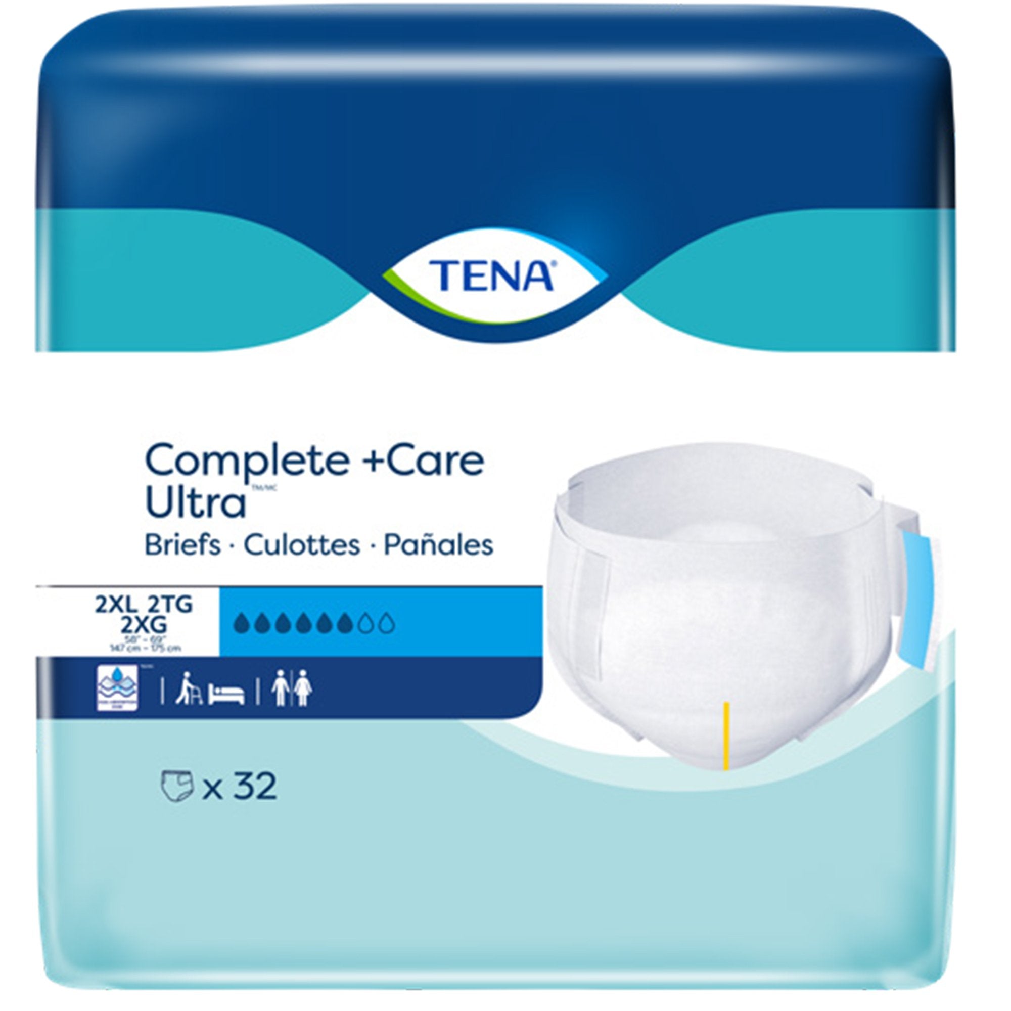 TENA Complete +Care Ultra™ Incontinence Brief, 2X-Large | Pack-32 | 1198444_PK