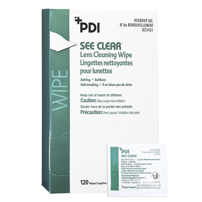 See Clear® Eye Glass Cleaning Wipes | Box-120 | 286830_BX