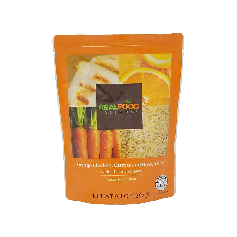 Real Food Blends™ Orange Chicken, Carrots & Brown Rice Tube Feeding Formula, 9.4 oz. Ready to Use Pouch | Case-12 | 979850_CS