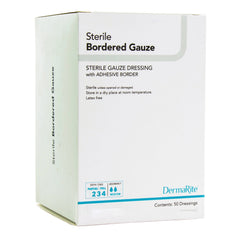 DermaRite® Bordered Gauze White Adhesive Dressing, 2 x 2 Inch | Each(1) | 972459_EA