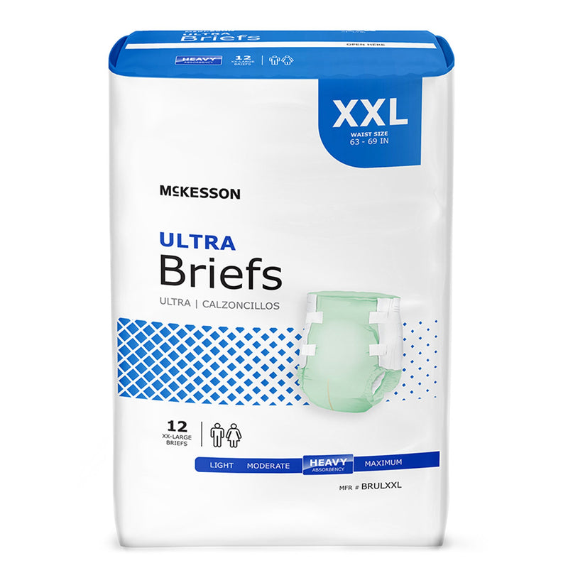 McKesson Ultra Heavy Absorbency Incontinence Brief, 2X-Large | Bag-1 | 742323_BG