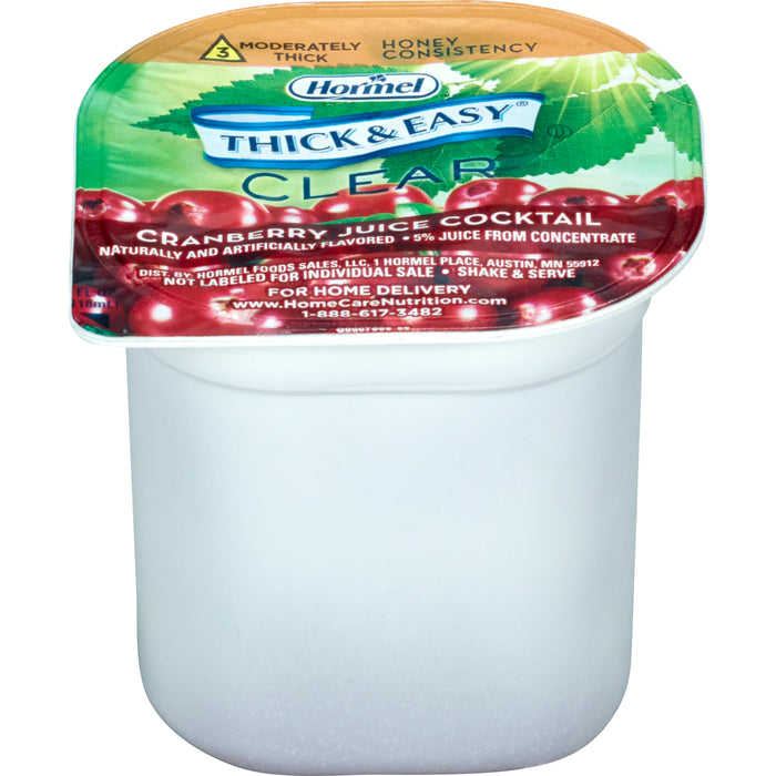 Thick & Easy® Clear Honey Consistency Cranberry Juice Thickened Beverage, 4 oz. Cup | Case-24 | 690738_CS