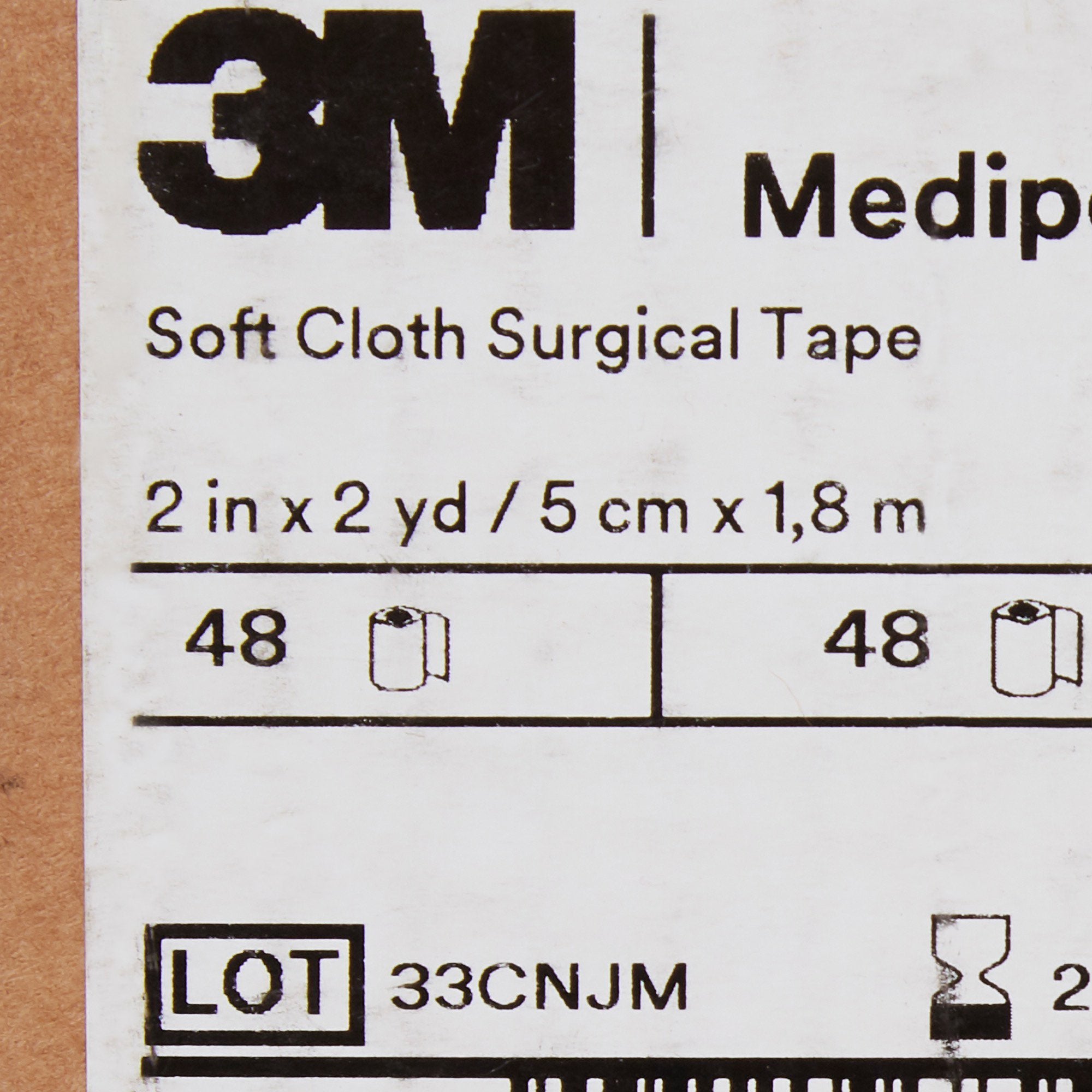 3M Medipore H Soft Cloth Surgical Wide Tape, 2 Inch, 12 Count