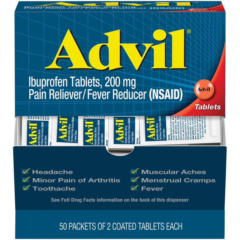 Advil® Ibuprofen Pain Relief Tablet | Box-100 | 770833_BX