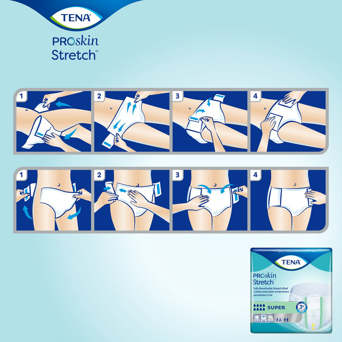 Tena® Stretch™ Super Incontinence Brief, Medium