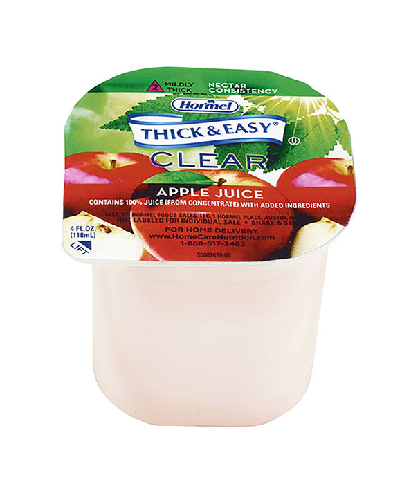 Thick & Easy® Clear Nectar Consistency Apple Thickened Beverage, 4 oz. Cup | Case-24 | 732814_CS