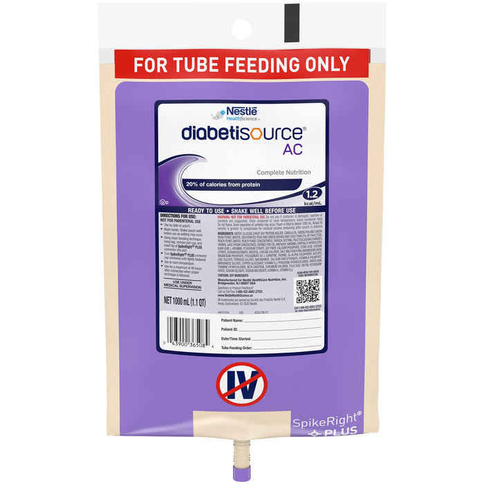 Diabetisource® AC Tube Feeding Formula, 33.8 oz. Bag | Case-6 | 693726_CS