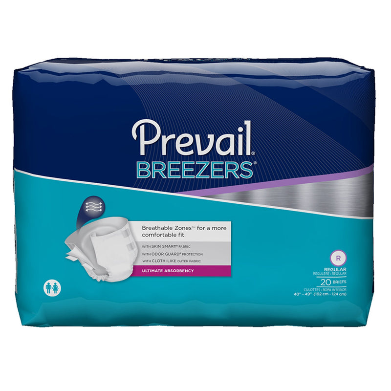 Prevail® Breezers® Ultimate Incontinence Brief, Regular | Bag-20 | 527367_BG