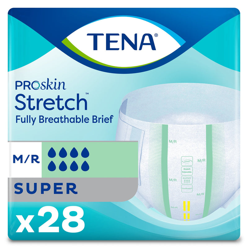 Tena® Stretch™ Super Incontinence Brief, Medium | Bag-1 | 670604_BG